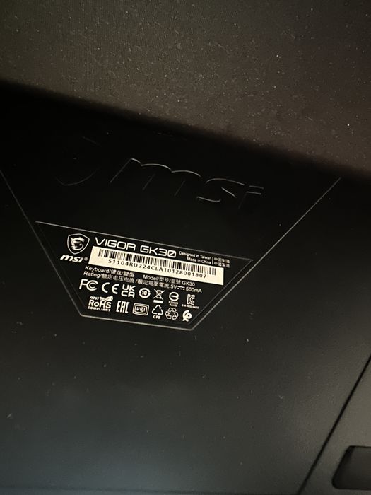 Клавіатура msi vigor gk30