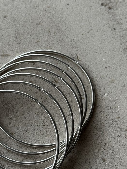 Pulseiras 7 escravas em prata (sólidas)