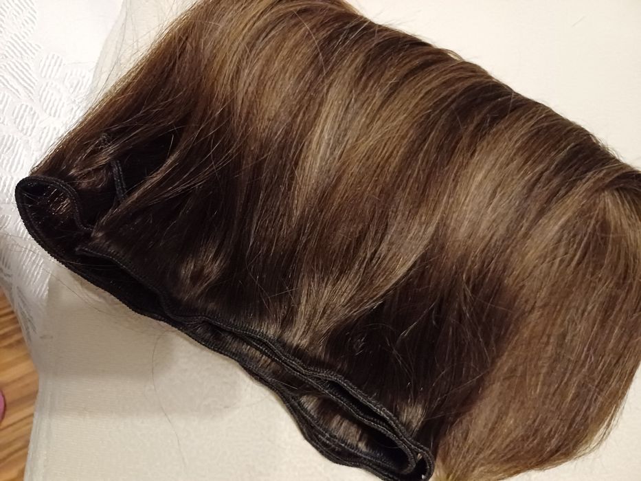 Włosy naturalne 43cm na pasku
