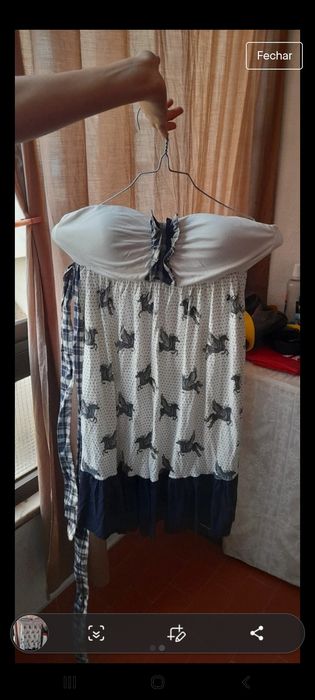 Vestido cai cai azul