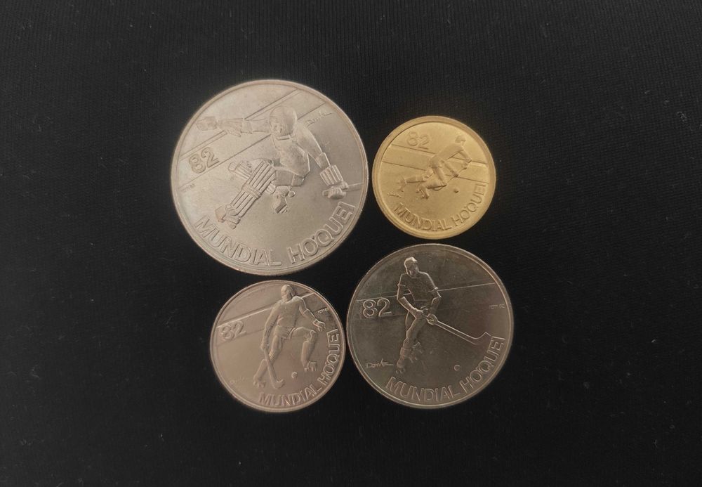 Moedas de 1$ - 2.5$ - 5$ - 25$ 1982 - Hóquei