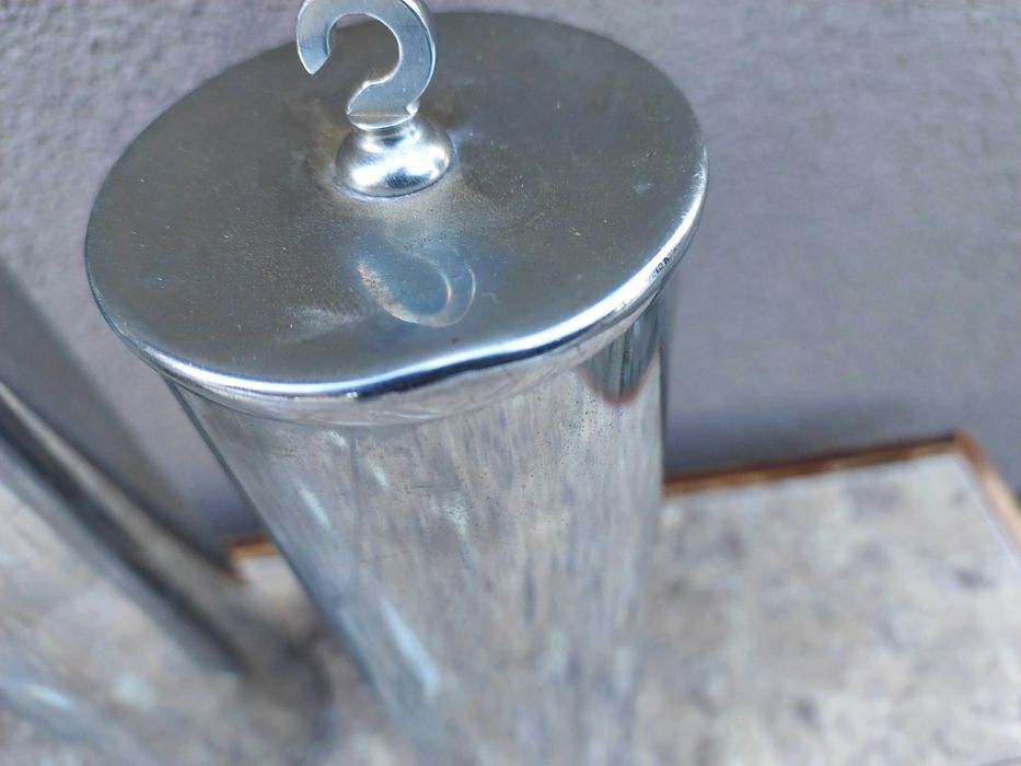 714 obciążniki ciężarki zegara podłogowego art deco chrom 3,5 i 4,4kg