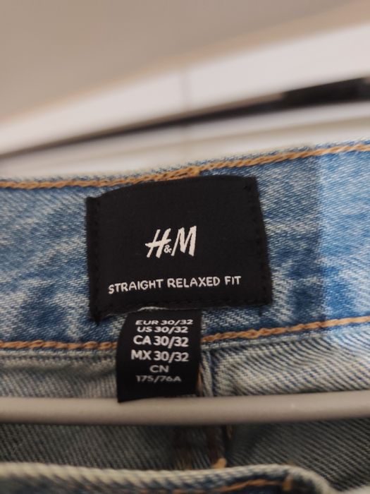 Calças de ganga Straight Relaxed Fit H&M