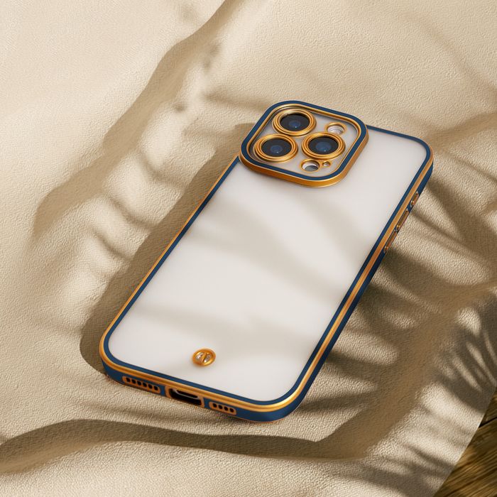 Nakładka Silky Gold do iPhone 14 6,1" niebieska