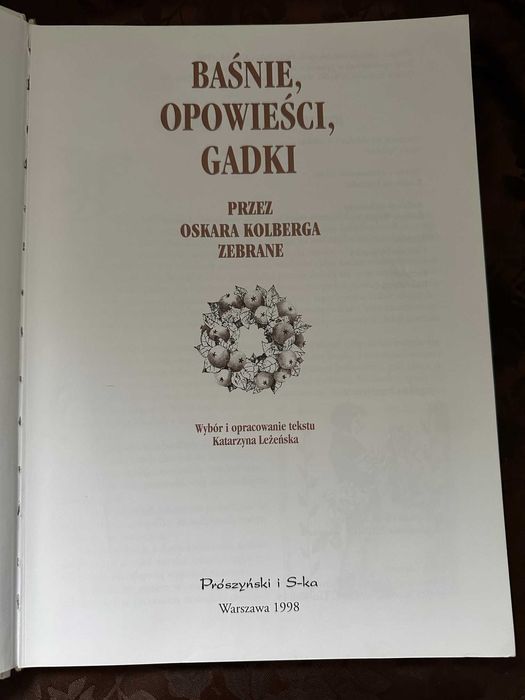 Baśnie,opowieści,gadki przez Oskara Kolberga zebrane.(NOWA 27-letnia)