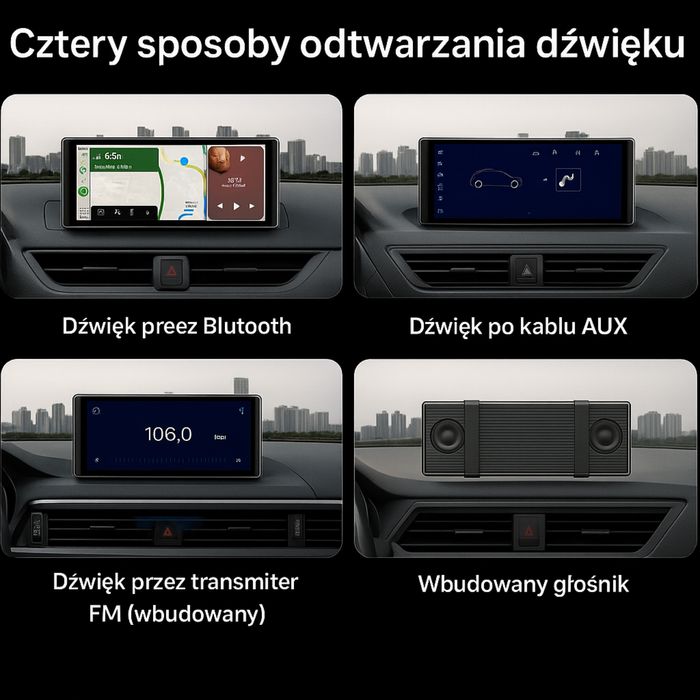 Promocja Stacja multimedialna AndroidAuto ekran Carplay