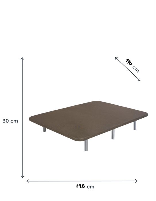 Sommier 195x140 cm + Colchão