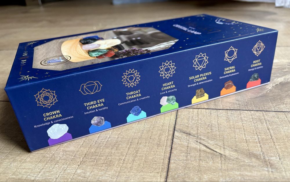 Lampka LED z kryształami # naturalne kamienie # Deluxa crystal lamp