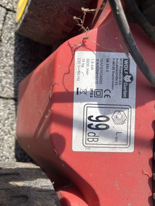Wolf Garten Wertykulator aerator ELEKTRYCZNY VA 346 E
