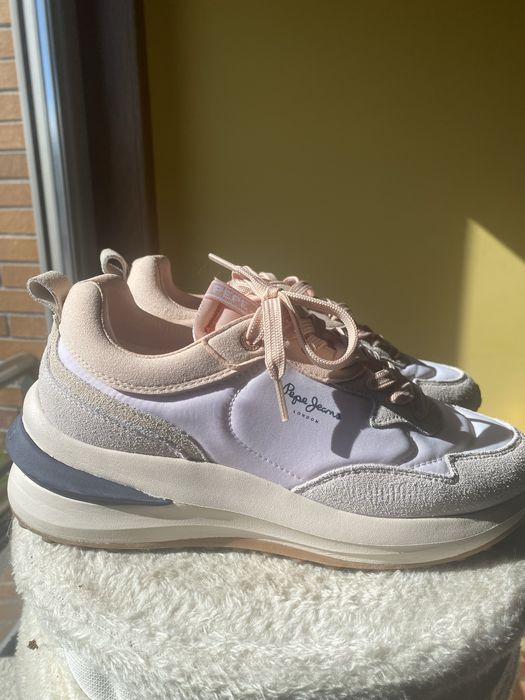 Sapatilhas Pepe Jeans London rosa/bege