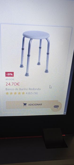 Banco de banho redondo