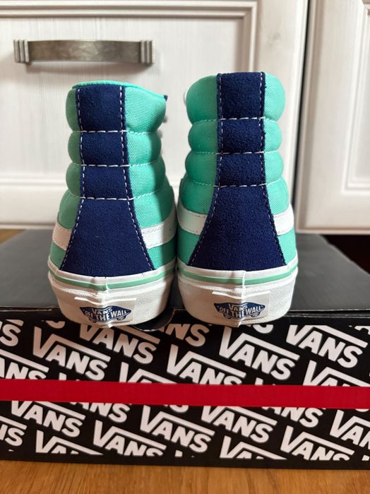 Nowe buty VANS granatowo-miętowe za kostkę