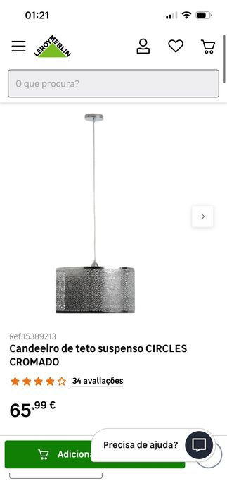 Candeeiro tecto duplo