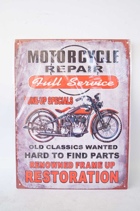 Plakat szyld metalowy 33/25 cm Motorcycle Repair