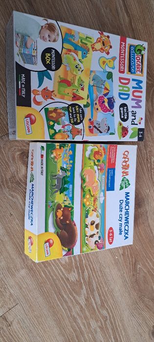 Dwie gry układanki, Montessori zwierzątka