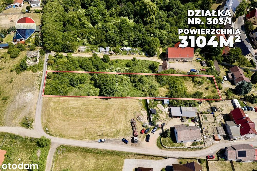 Działka z WZ, pow. 3.104 m² + media