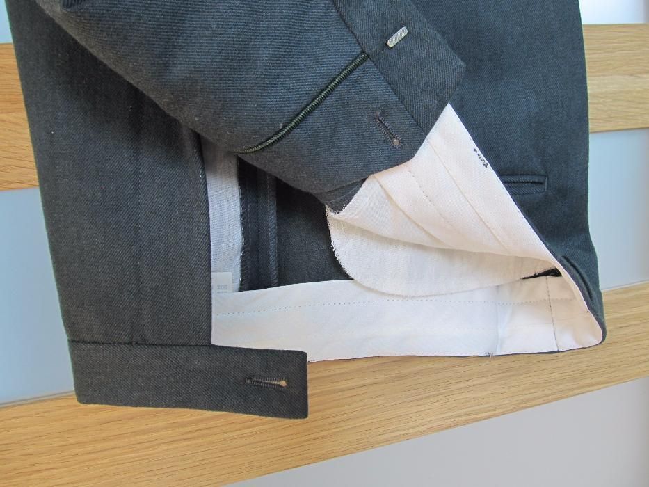 spodnie BYTOM 174 cm - 178 cm klasyczne zimowe męskie ciemna zieleń