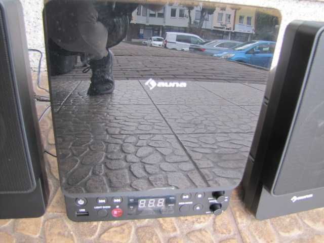 Wieża mikrowieża CD USB BT 2 głośniki pilot AUNA Microstar