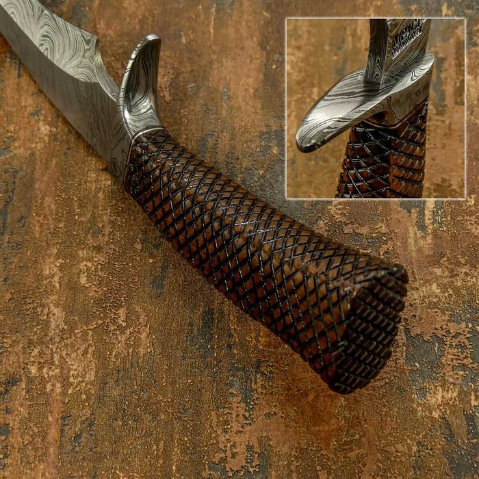 IMPACT nóż Bowie myśliwski Damast z Damastu DM 894 m