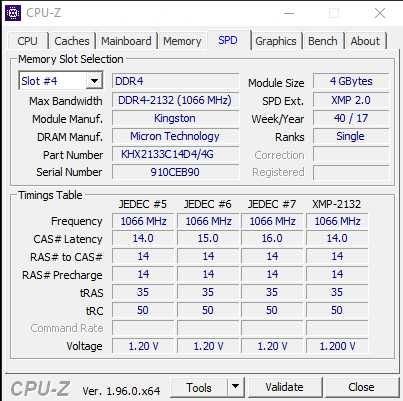 HyperX Fury DDR4 8GB (2x4GB) 2133MHz CL14 | MemTest OK