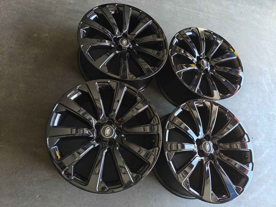 Диски оригінал Reange Rover R20 5х108 et45 8,5J 72,6dia як новенькі чорний глянець