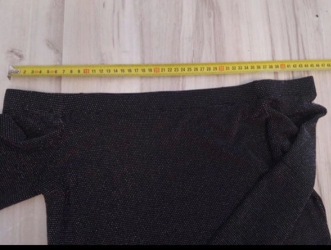 Sukienka dzianinowa czarna srebrna L krótka długa midi Sinsay