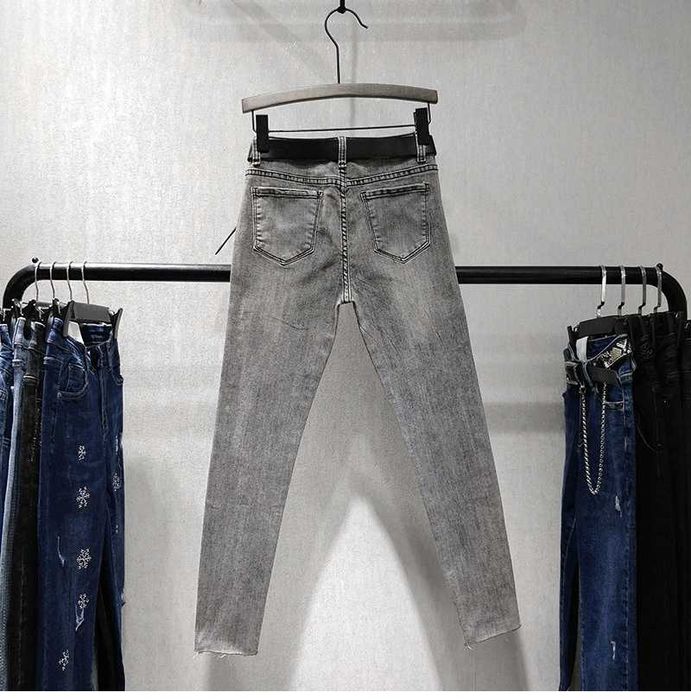 Spodnie damskie  jeans L z cyrkoniami