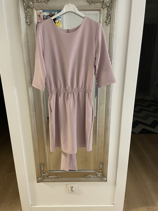 Sukienka mini pudrowy róż M