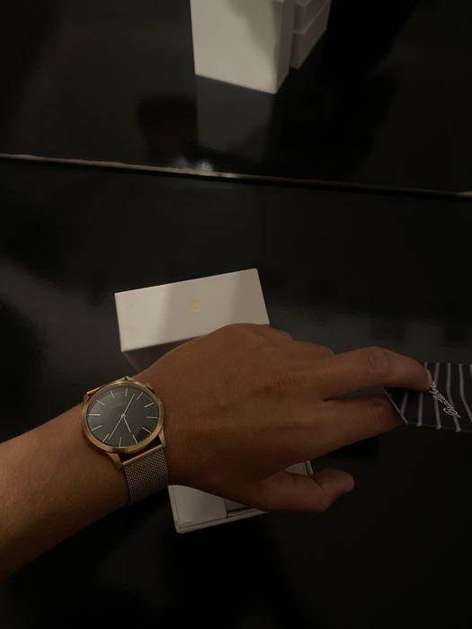 Relógio bronze rosa