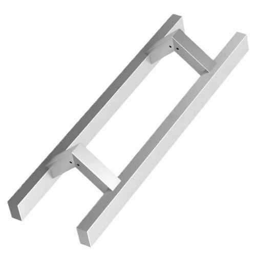 Pochwyt, antaba do furtki dwustronny prostokątna 45° Inox - 304 satyna