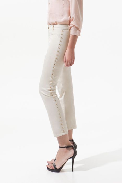 Укороченные брюки ZARA с шипами