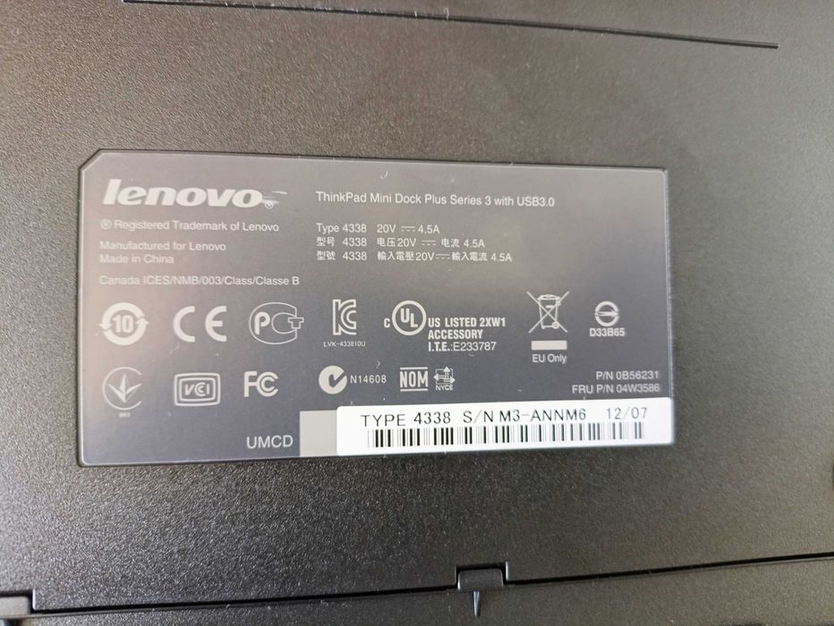 Док-станція для ноутбуків Lenovo ThinkPad Mini Dock Plus Series 3