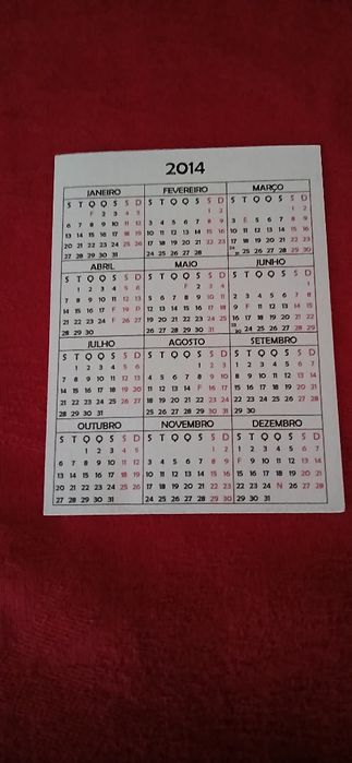 Calendário de bolso Guarda Nacional Republicana