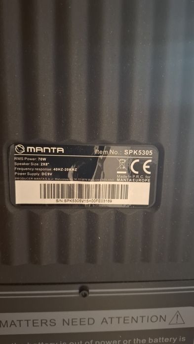 Głośnik Bluetooth Manta