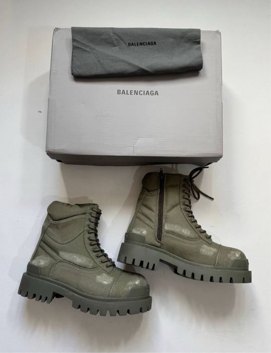balenciaga canvas strike boots
