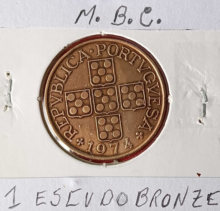 4 Moedas de 1 escudo da República Portuguesa