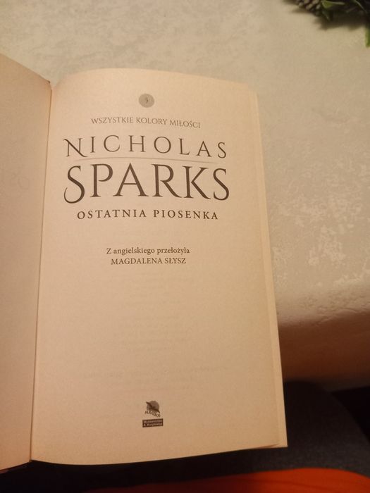 Nicholas sparkas twarda oprawa nieużywane