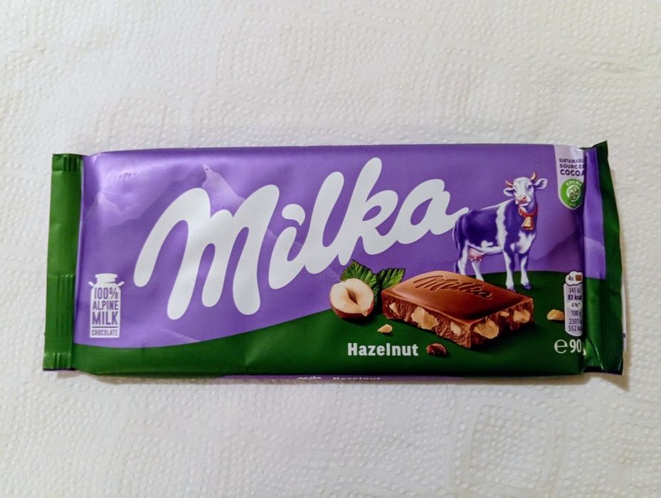 Milka Hazelnut Czekolada 90g. 25 szt.