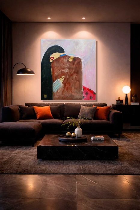 Картина абстрактна "Duo Luxury" 90X100см в наявності