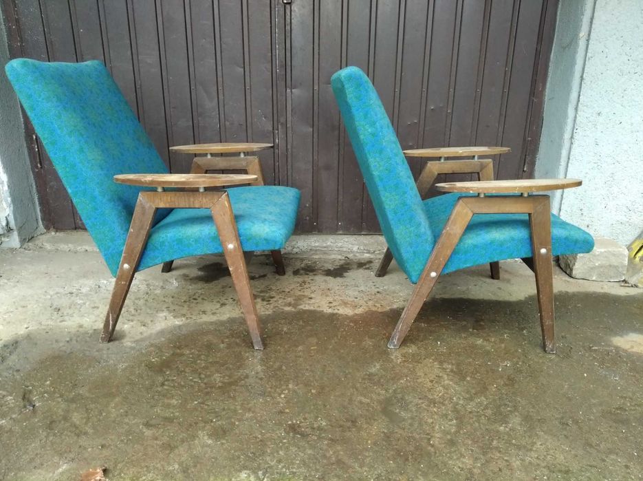 Zabytkowy fotel TON SMIDEK typ 6950 Czechosłowacja PRL antyk 2 sztuki