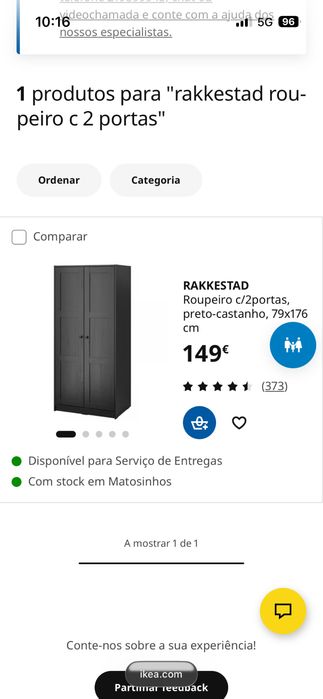 Roupeiros IKEA RAKKESTAD (2 + 3 portas)