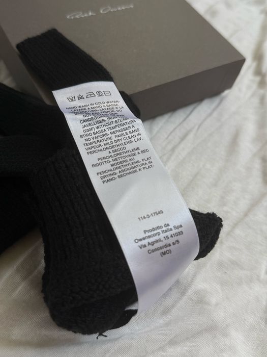 Rick Owens Wool Fingerless Techno Gloves