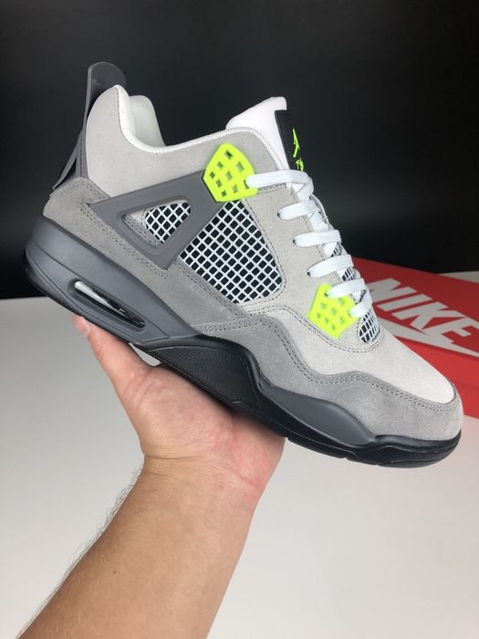 SALE! Nike Air Jordan Retro 4 Grey/Green 40 41 42 43 44 45