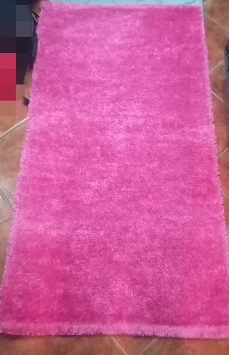 Conjunto 3 tapetes rosa diferentes dimensões