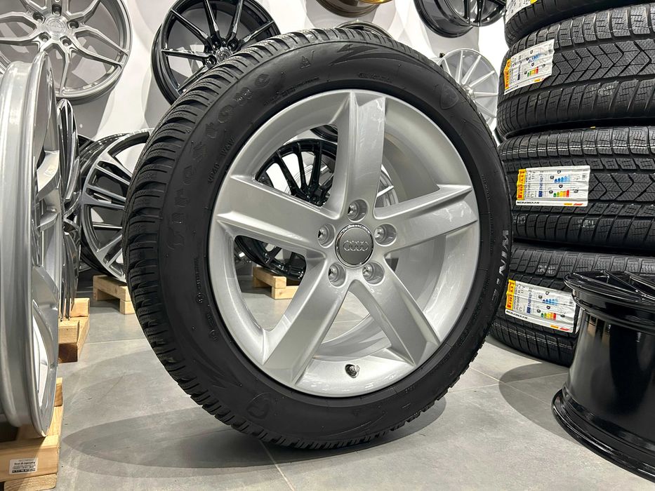 Oryginalne koła zimowe 17 5x112 ET46 Audi A4 B8 225/50R17 Firestone