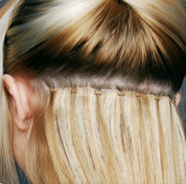 Extensão de Mega Hair na tela com Microlink