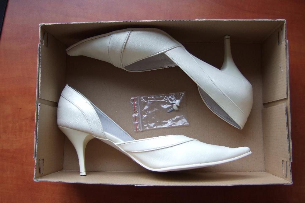 Buty ślubne Gamabut, ecri, rozm. 39