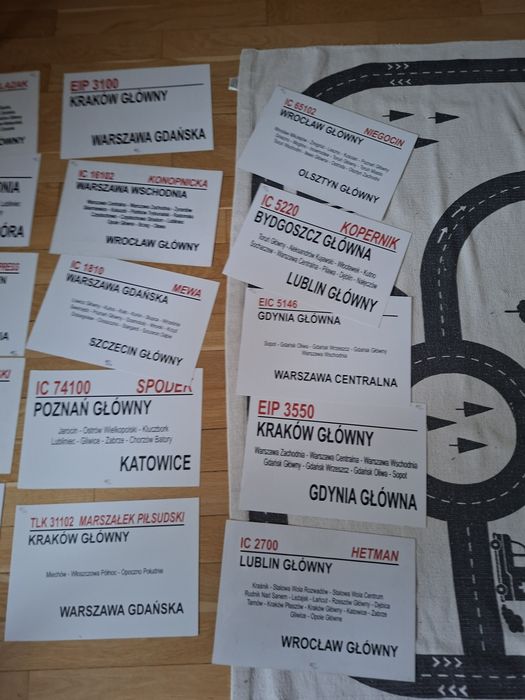 Pakiet 20 tablic PKP intercity