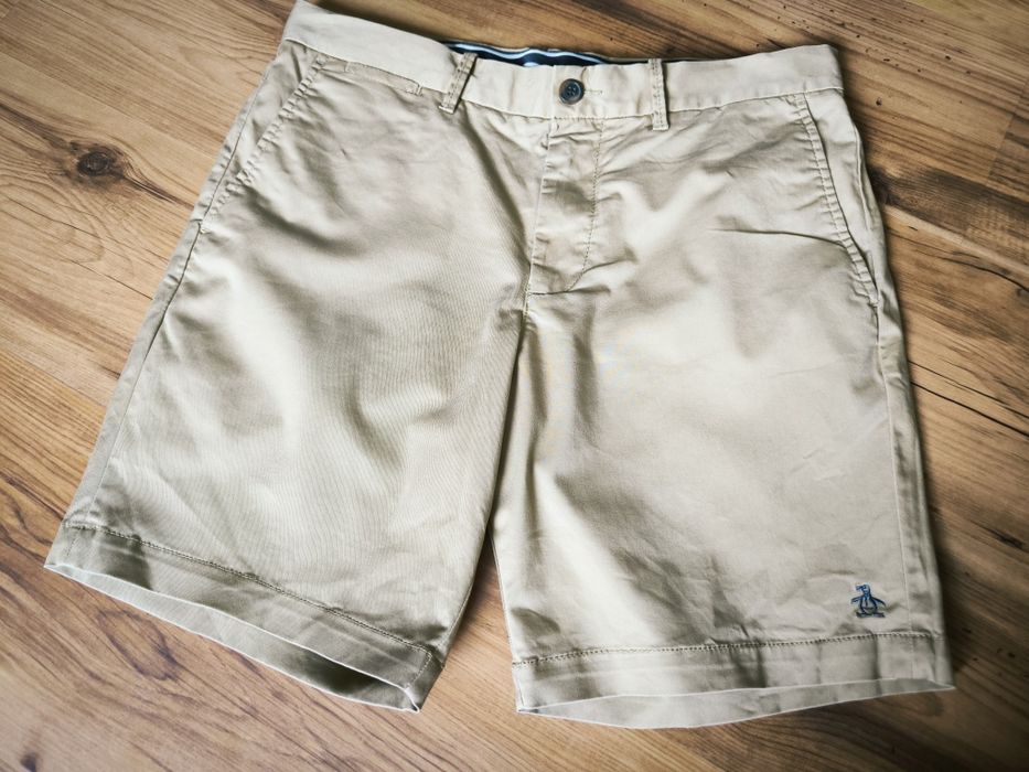 Penguin szorty męskie 32 bawełna chino ciemnybeż krótkie spodenki