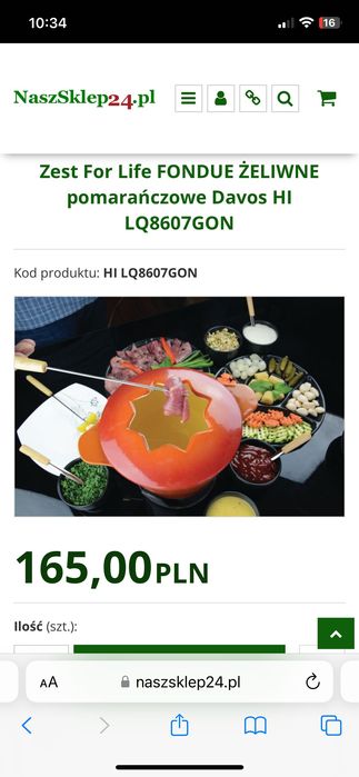 Fondue żeliwne Davos nowe